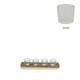 Tealight candle paulownia wood with metal cup 38x10x4.5cm - Natural