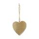 Hanger heart historic wood 10x10x1.5cm - Natural