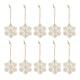 Hanger snowflake poplar wood bundle 9x0.5x9cm 10pc