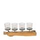 Pillar candle holder erosion wood 70x15x15cm - Natural