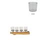 Pillar candle holder erosion wood 70x15x15cm - Natural