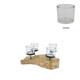 Pillar candle holder erosion wood 38x25x15cm - Natural