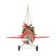 Figurine airplane metal 45x49.5x38cm - Red