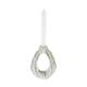 Dinnercandle holder ceramic 11.5x6x14cm - White