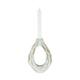 Dinnercandle holder ceramic 12.5x6x18cm - White