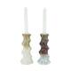 Dinnercandle holder ceramic 8x8x17.5cm C/2