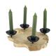 Dinnercandle holder teak wood 30x30x6.5cm