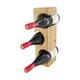 Winebottle holder teak wood 11x11x38cm