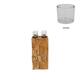 Pillar candle holder erosion wood 28x28x58cm