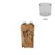 Pillar candle holder erosion wood 38x38x78cm