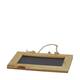 MDF-krijtbord met ophangkoord - 15x10x0,8 cm - set van 5 - Zwart