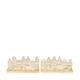 Tealight holder rectangular house metal 32x7.5x15cm A/2