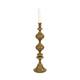 Dinnercandle holder metal 12.5x12.5x44.5cm - Green