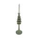 Dinnercandle holder metal 12x12x36.5cm - Green