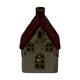 House with led ceramic 6.5x7x11.4cm - Red