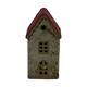 House with led ceramic 7.6x6.7x15cm - Red