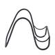 Plate holder metal 11.5x9x10cm - Black