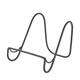 Plate holder metal 14.5x13.5x12.5cm - Black