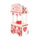Figurine kissing booth pine wood 10.5x6.5x19cm