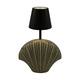 Table lamp shell rechargeable incl. cable glass 22.5x11x34cm