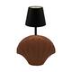 Table lamp shell rechargeable incl. cable glass 22.5x11x34cm