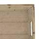 Tray rectangular fir wood with handle 48x20x3.5cm - Brown