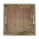 Tray square fir wood with handle 21x21x4.5cm