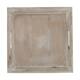 Tray square fir wood with handle 28x28x4.5cm - Brown