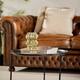Tray square fir wood with handle 28x28x4.5cm - Brown
