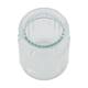Ronde vaas - Geribbeld glas - 7,5x7,5x9 cm - Transparant