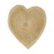 Tray heart paulownia wood 36x31x9cm - Natural