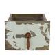 Box planter rectangular fir wood with plastic 15x14x11cm - Grey