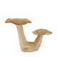 Mushroom double teak wood 45x24x29cm - Natural