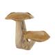 Mushroom double teak wood 45x24x29cm - Natural