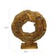 Sculpture ronde Poltava - Bois derosion - 79x15x94cm - Gris