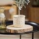 Slice round paulownia wood 25x25x3cm - Natural