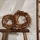 Wreath cotton root wood 28x8x28cm - Natural