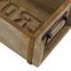 Brickmould rectangular reclaimed wood with handle 32x15x10cm - Natural