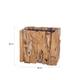 Erosion wood box 38x38x38cm with plastic