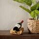 Winebottle holder 1 bottle teak wood 20x20x8cm - Natural