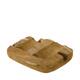 Winebottle holder 2 bottles teak wood 30x30x8cm - Natural