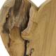 Coeur sur pied - Bois de teck - 35x16,5x10 cm - Naturel