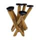 Root teak wood with candle holders 30x30x40cm - Natural