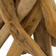 Root teak wood with candle holders 30x30x40cm - Natural