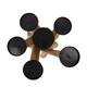 Root teak wood with candle holders 30x30x40cm - Natural