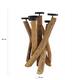Root teak wood with candle holders 30x30x40cm - Natural