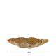 Bol Iris - Bois de teck - 50x33x10cm - Beige