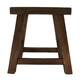Stool 4 legs teak wood 40x30x45cm - Natural