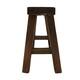 Stool 4 legs teak wood 40x30x45cm - Natural