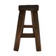 Stool 4 legs teak wood 40x30x45cm - Natural